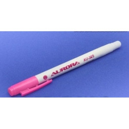 Маркер для ткани исчезающий, розовый с корректором Aurora AU-305
