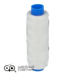 Нитки швейные (полиэстер) 40/2 Gamma 183 м 200 я, белый (1 шт.)