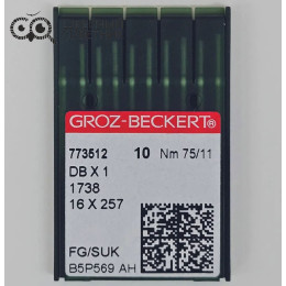 Иглы промышленные Groz-Beckert DBx1 №75 SUK 10 шт.