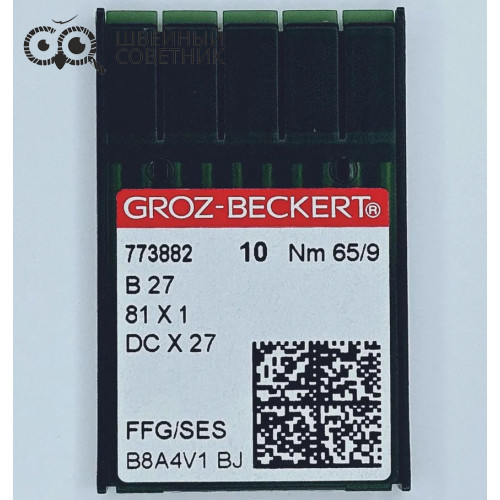 Иглы промышленные Groz-Beckert DCx27 №65 SES 10 шт. в Минске