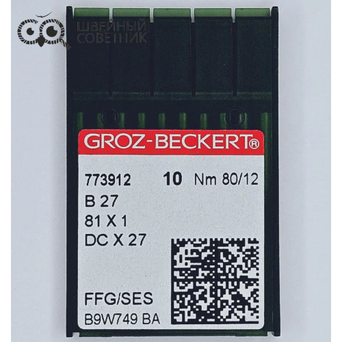 Иглы промышленные Groz-Beckert DCx27 №80 SES 10 шт. в Минске