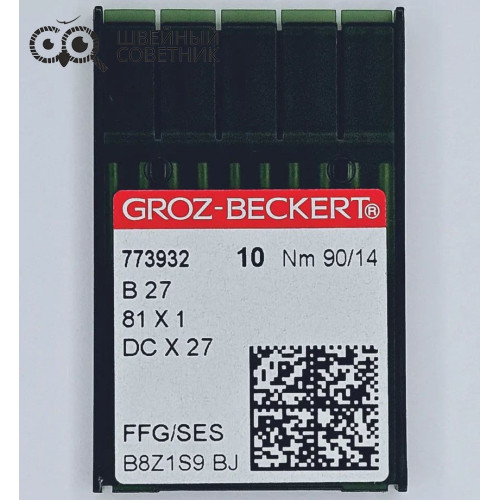 Иглы промышленные Groz-Beckert DCx27 №90 SES 10 шт. в Минске