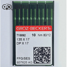 Иглы промышленные Groz-Beckert DPx17 №80 SES 10 шт.