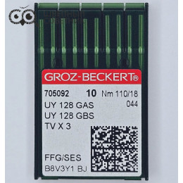 Иглы промышленные Groz-Beckert UYx128 GAS №110 SES 10 шт.