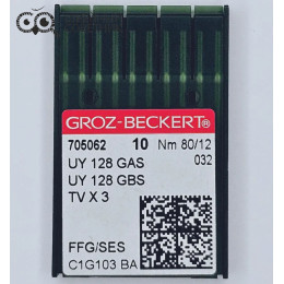 Иглы промышленные Groz-Beckert UYx128 GAS №80 SES 10 шт.