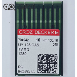 Иглы промышленные Groz-Beckert UYx128 GAS №100 RG 10 шт.