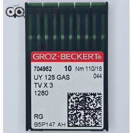 Иглы промышленные Groz-Beckert UYx128 GAS №110 RG 10 шт.