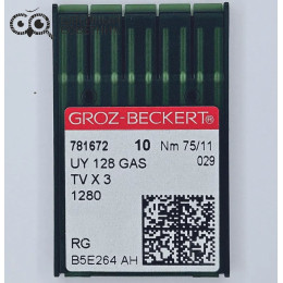 Иглы промышленные Groz-Beckert UYx128 GAS №75 RG 10 шт.