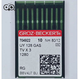 Иглы промышленные Groz-Beckert UYx128 GAS №80 RG 10 шт.