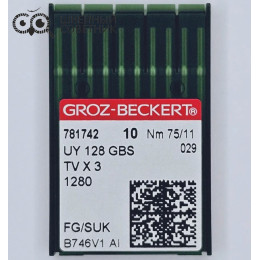 Иглы промышленные Groz-Beckert UYx128 GBS №75 SUK 10 шт.