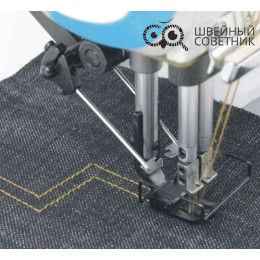 Двухигольная прямострочная  промышленная швейная машина Jack JK-58420B-003C/005C