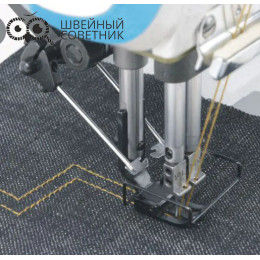 Двухигольная прямострочная  промышленная швейная машина Jack JK-58420J-405E