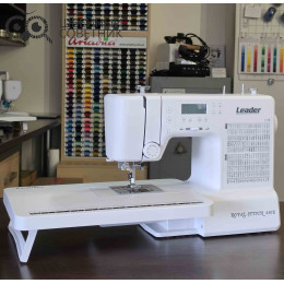 Приставной столик для бытовых швейных машин Leader моделей Royal Stitch 450E, Majestic 250E/395E (белый)