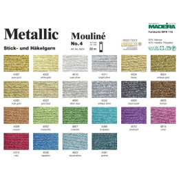 Нитки мулине для вышивания Madeira Metallic 20м (1 шт.)