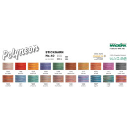 Вышивальные нитки Madeira POLYNEON Multicolor №40 200м. (1 шт.)