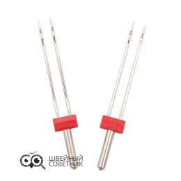 Иглы Organ двойные универсальные 130/705H №80/3, 2 шт.