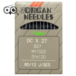 Иглы промышленные Organ DCx27 SES №80 10 шт.