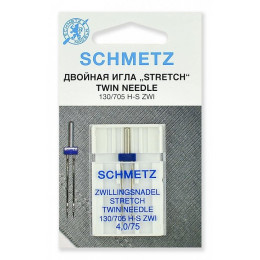 Игла двойная-стретч SCHMETZ TWIN STRETCH №75/4 (1 шт.)