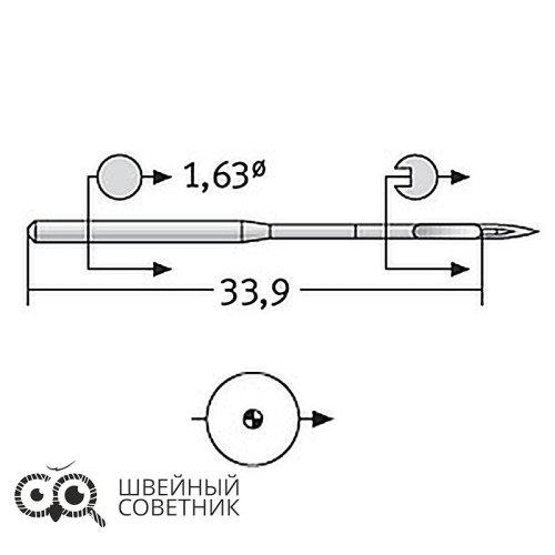 Иглы промышленные Schmetz DBx1 №80 SES 10 шт. в Минске