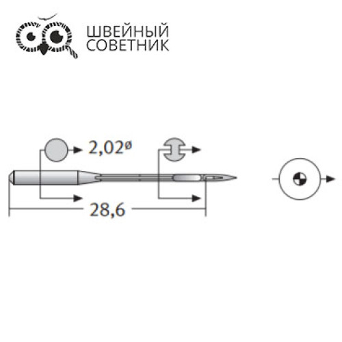 Иглы промышленные Schmetz DCx27 №100 SUK 10 шт. в Минске