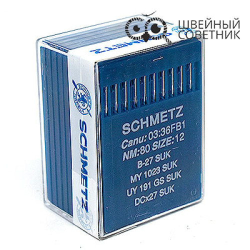 Иглы промышленные Schmetz DCx27 №80 SUK 10 шт. в Минске