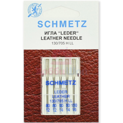 Набор игл кожа SCHMETZ LEDER LEATHER CUIR №80-100 (5 шт.) в Минске