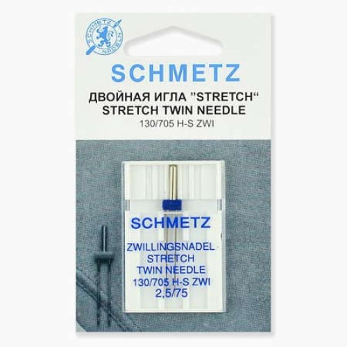 Игла двойная-стретч SCHMETZ TWIN STRETCH №75/2.5 (1 шт.) в Минске