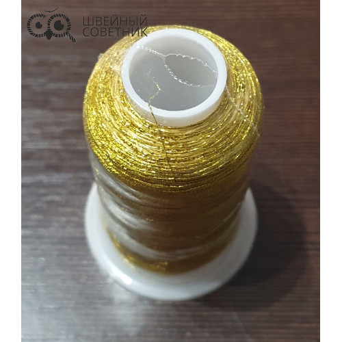Нитки вышивальные Sentex 150D/2, 1000 м цвет: серебро, золото (1 шт.) в Минске