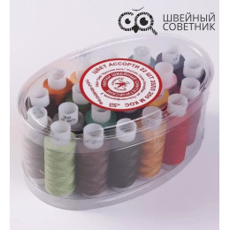 Набор ниток армированных Красная нить 35 ЛЛ, 200 м (22 шт.)