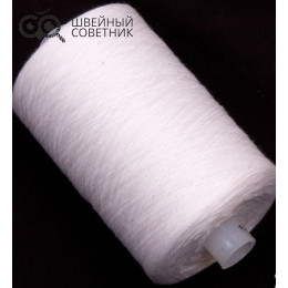 Нитки армированные Красная нить 35 ЛЛ, 2500 м цвет: белый, черный (1 шт.)