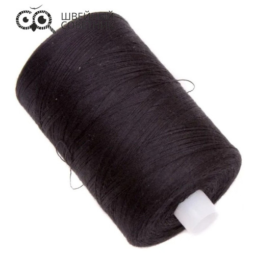 Нитки армированные Красная нить 35 ЛЛ, 2500 м цвет: белый, черный (1 шт.) в Минске