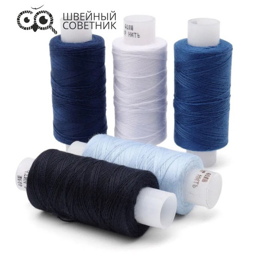 Нитки штапельные Красная нить 40 ЛШ, 200 м цвет: цветные (1 шт.) в Минске