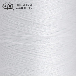 Нитки армированные Красная нить 45 ЛЛ, 2500 м цвет: белый, черный (1 шт.)