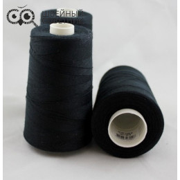 Нитки армированные Красная нить 70 ЛЛ, 2500 м, цвет: белый, черный (1 шт.)