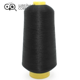 Нитки текстурированные Galaktika 150D/1, 15000 ярд. цвет: черный (1 шт.)
