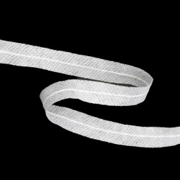 Нитепрошивная кромка клеевая по косой (45гр.) 15 мм. белый, черный