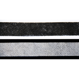 Нитепрошивная кромка клеевая по косой (45гр.) 15 мм. белый, черный