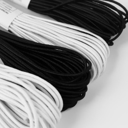 Резинка шляпная, 3 мм, белая, катушка 100 м