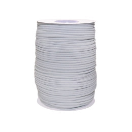 Резинка шляпная, 3 мм, белая, катушка 100 м