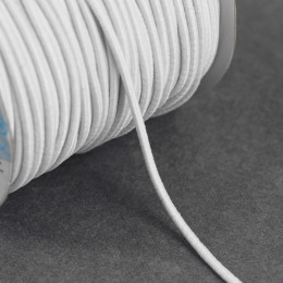 Резинка шляпная, 50 мм, белая, катушка 50 м