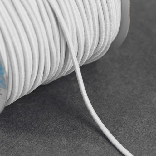 Резинка шляпная, 50 мм, белая, катушка 50 м в Минске