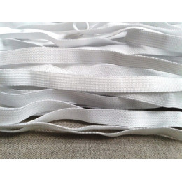 Резинка эластичная вязаная 10мм, белая, 100м