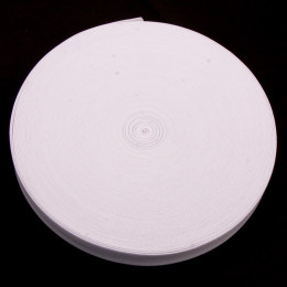 Резинка эластичная вязаная 20мм, белая, 50м