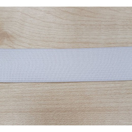 Резинка эластичная вязаная 25мм, белая, 50м