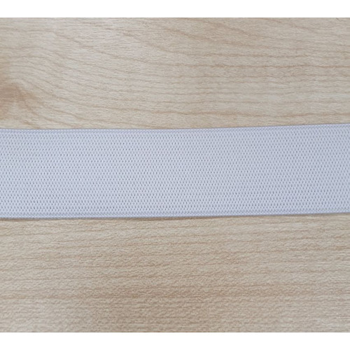 Резинка эластичная вязаная 25мм, белая, 50м в Минске