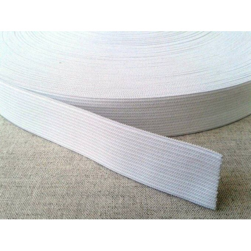 Резинка эластичная вязаная 25мм, белая, 50м в Минске