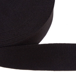 Резинка эластичная вязаная 25мм, черная, 50м