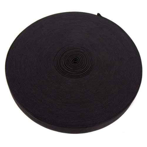 Резинка эластичная вязаная 25мм, черная, 50м в Минске