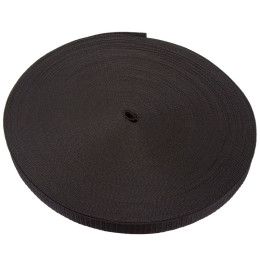 Стропа 30мм 15 гр/м цв. черный, цветной